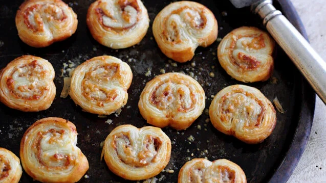 Image of Parma ham and parmesan palmiers