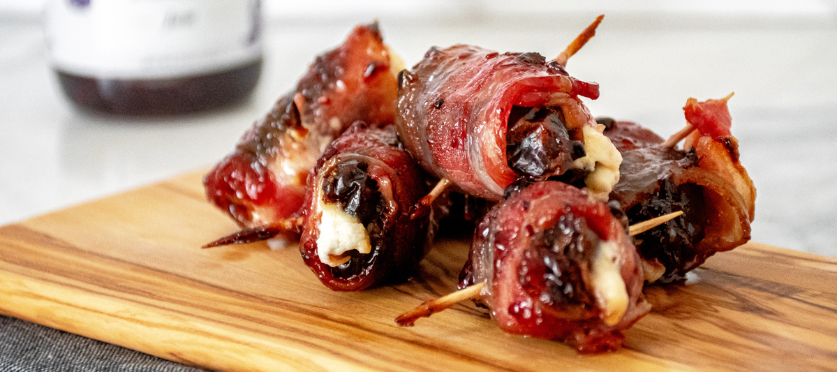 Raven’s Nest Blackberry Jalapeño Bacon Wrapped Dates 