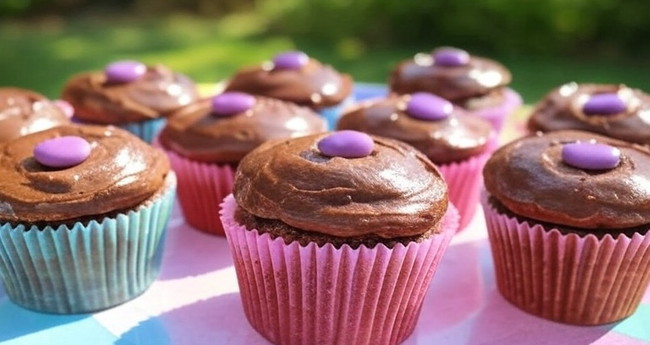 Image of Easy Chocolate Cupcake Recipe for Kids - with Milk Chocolate Frosting