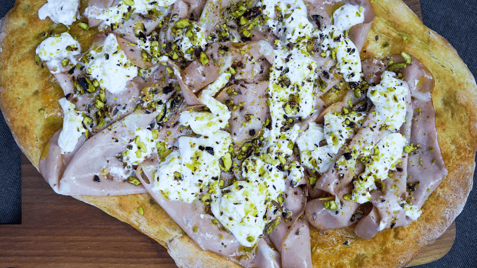 Image of The Ultimate Italian Pizza Recipe: Burrata, Mortadella and Pistachio