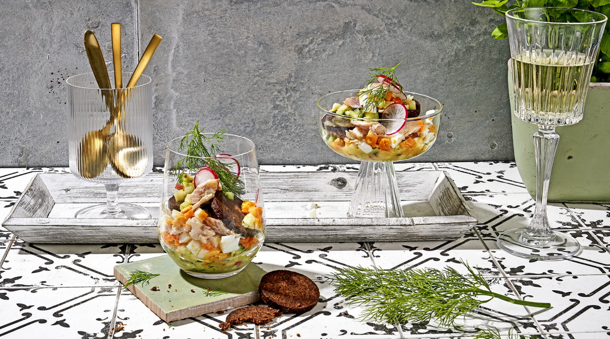 Vorspeise aus dem Glas