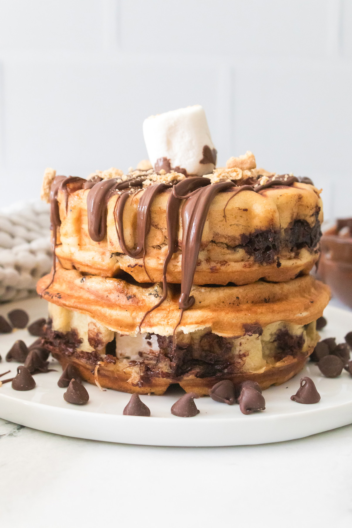 Stuffed Smores Waffle