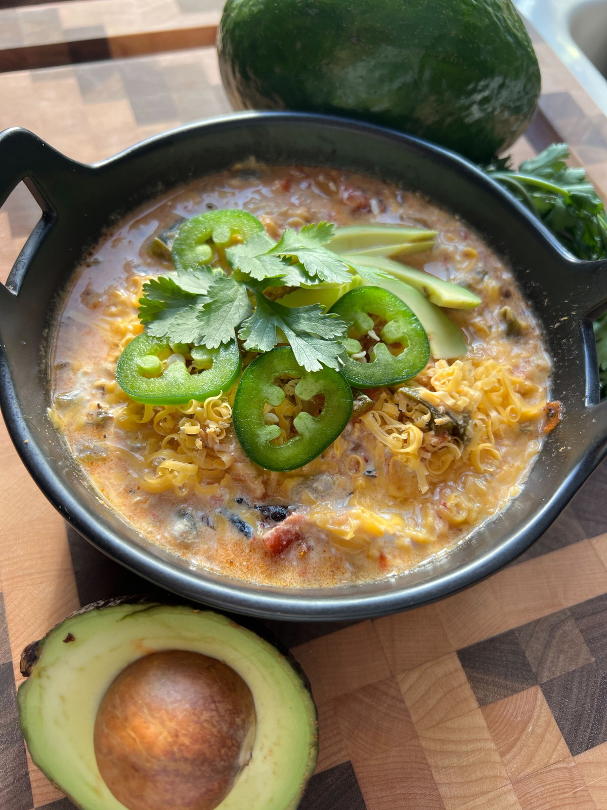Crockpot Buffalo Chicken Chili