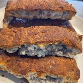 Image of Irresistible Sausage Cream Cheese Crescent Bake with Smokey Ghosted Maple