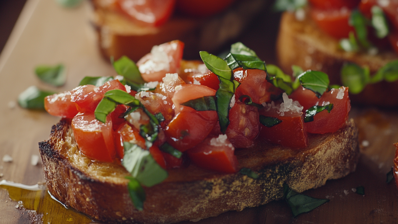 Image of Saftiges Tomaten-Bruschetta (vegan)