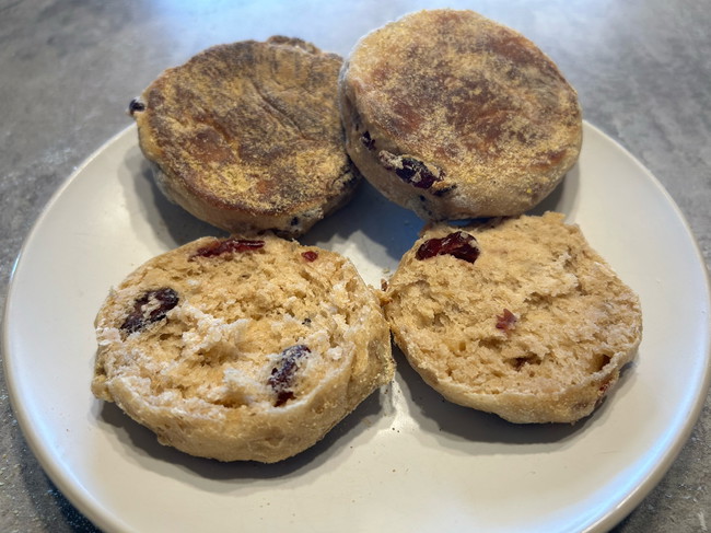 Image of Nutritious Cranberry Walnut English Muffins
