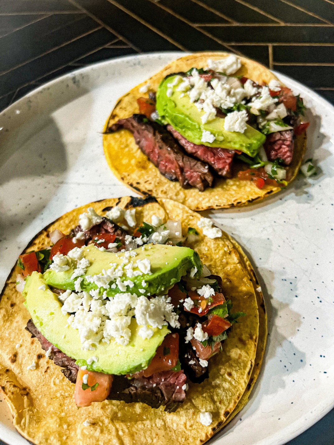 Outside Skirt Steak Tacos with Jalapeno Garlic Sauce