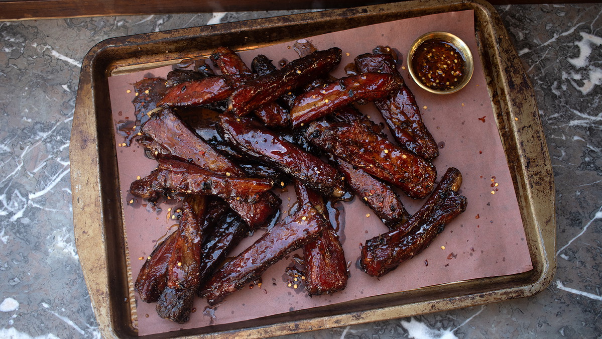 Hot Honey Party Ribs