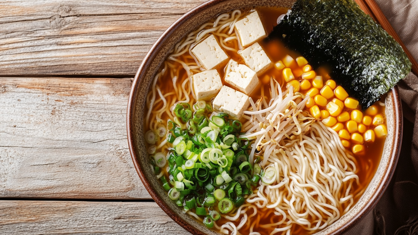 Image of Vegane Shoyu Ramen - Würzig-aromatische Nudelsuppe aus Japan