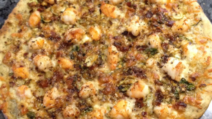 Image of BBQ Shrimp Pizza with Shaved Brussels Sprouts - by customer Mark D