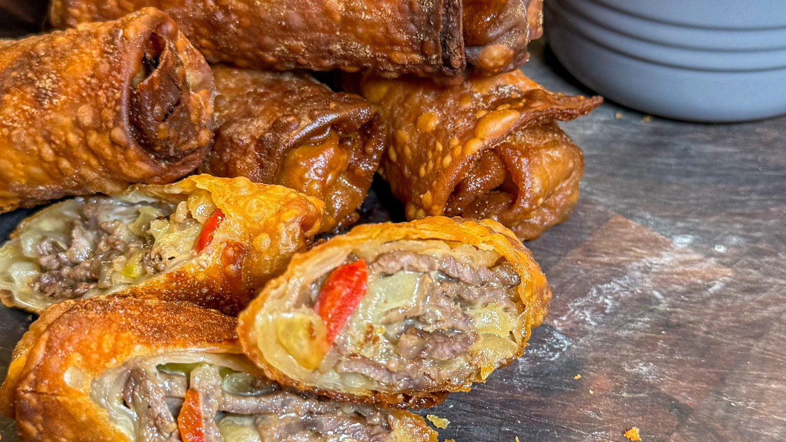 Image of Italian Cheesesteak Egg Rolls