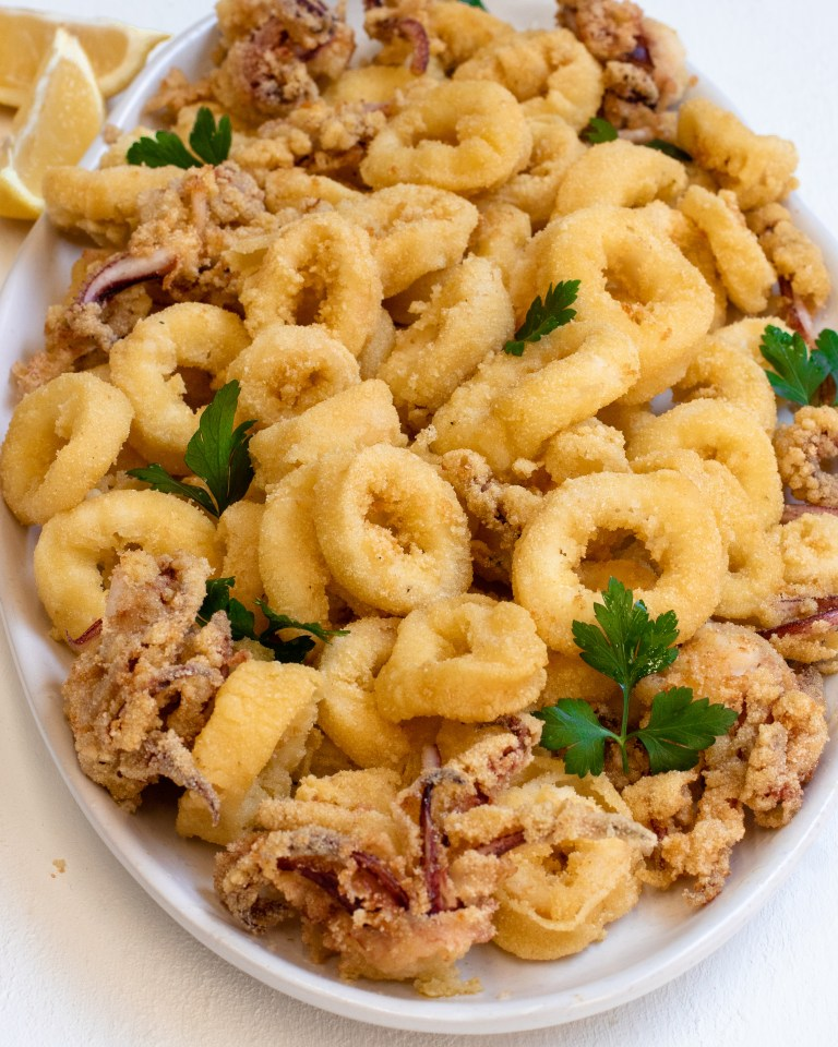 Crispy fried calamari – using frozen calamari
