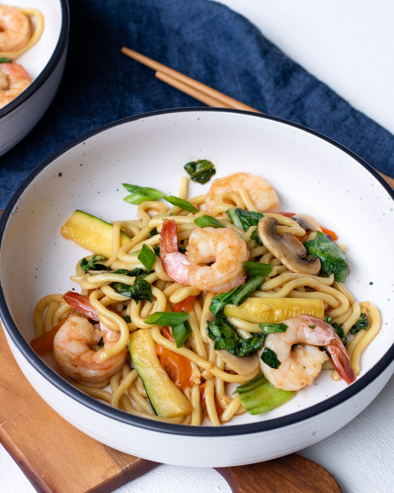 Prawn stir fry noodles