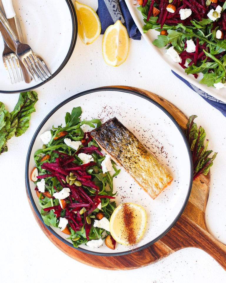 Quick and easy crispy skinned salmon
