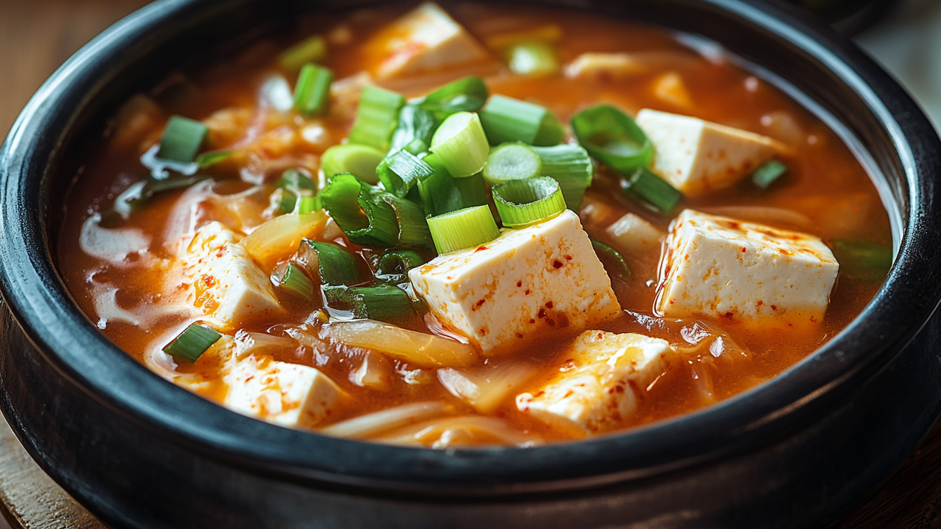 Image of Veganer Kimchi-Eintopf aus Korea (Kimchi-jjigae)