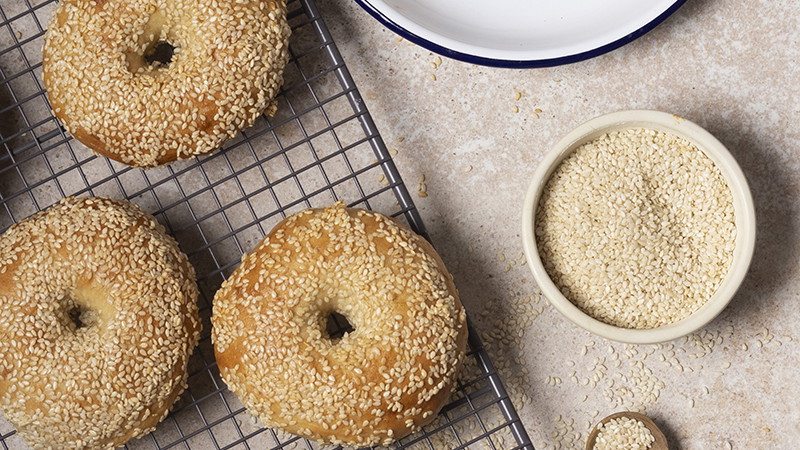 Image of Sesame seed bagels