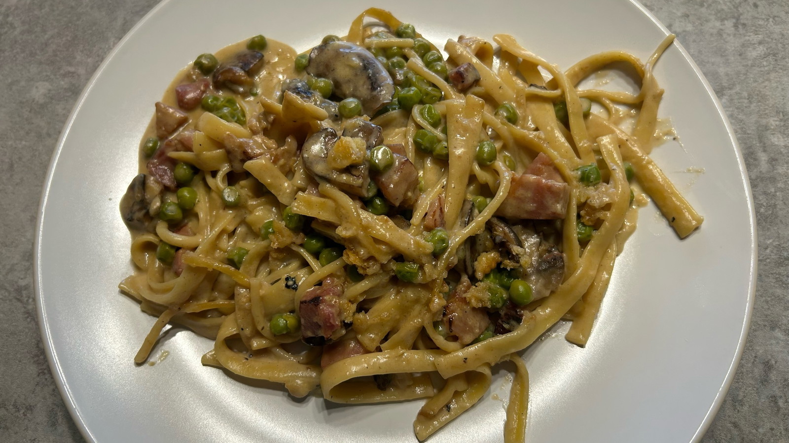 Image of Heavenly Ham Tetrazzini with a Ghosted Maple Twist