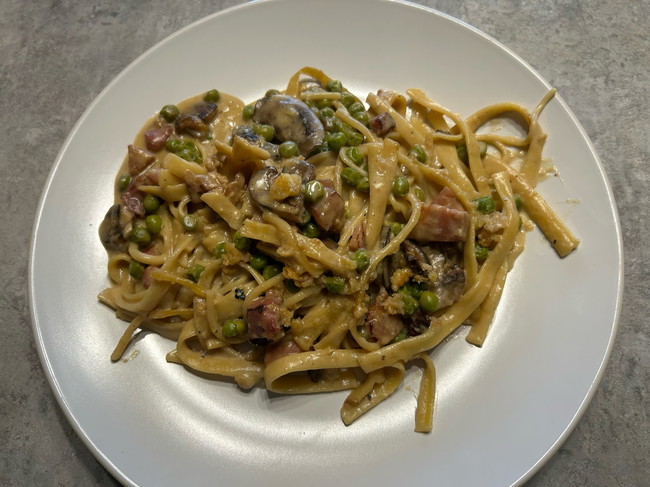 Image of Heavenly Ham Tetrazzini with a Ghosted Maple Twist