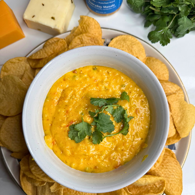 Image of Masala Queso: A Spiced-Up Twist on Creamy Texas Cheese Dip