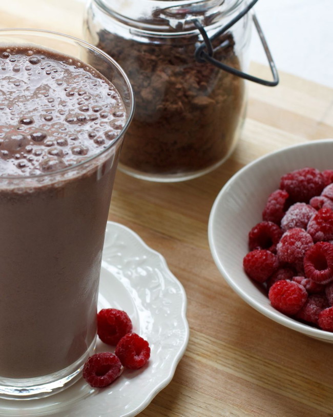 Image of High Protein Chocolate Raspberry Smoothie