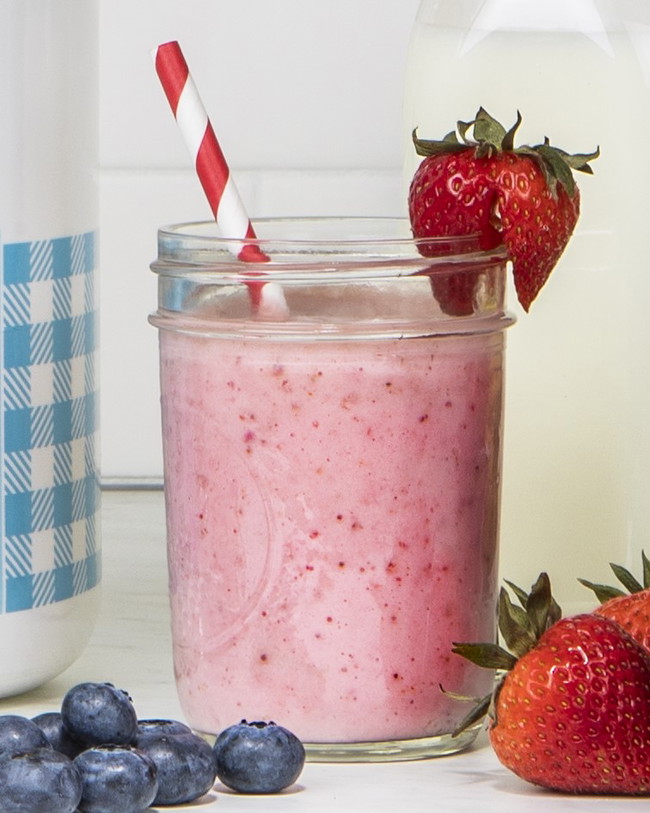 Image of High Protein Strawberry Breakfast Smoothie