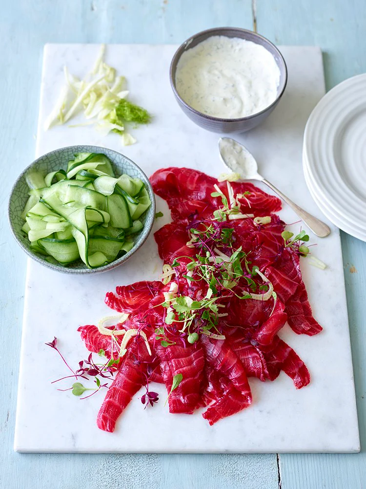 Beetroot & Fennel Cured Salmon
