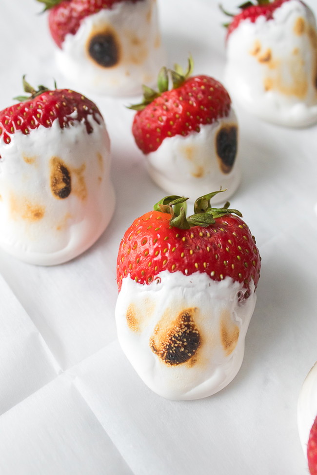 Image of Strawberries with Toasted Marshmallows