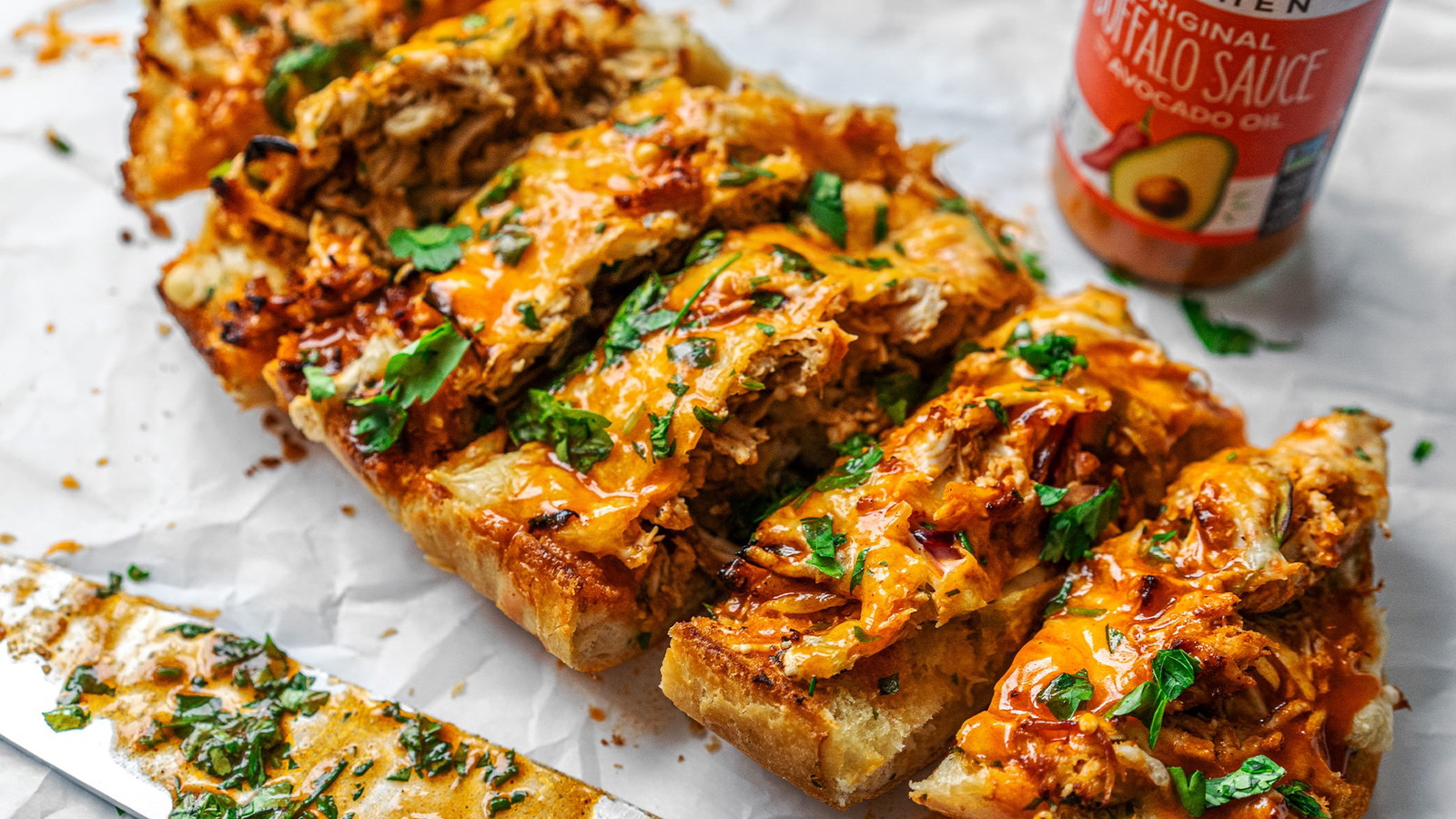 Image of Buffalo Chicken Garlic Bread