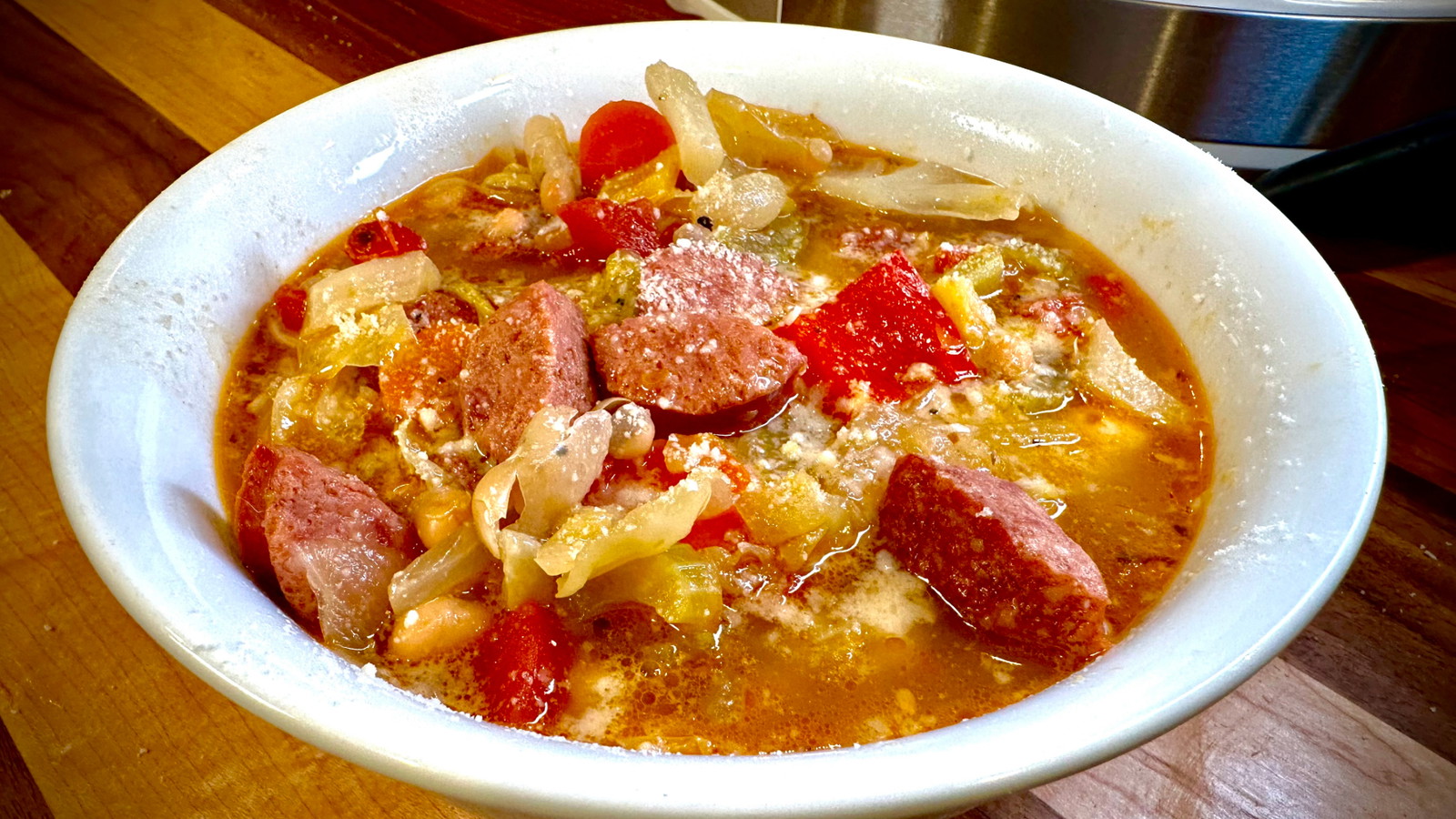 Image of Cabbage Soup with Sausage and Beans