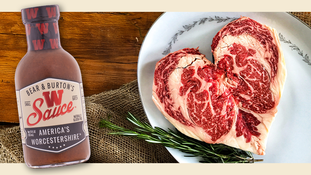 Image of Bear & Burton’s W Sauce Heart-Shaped Filet Mignon with Fireshire Butter