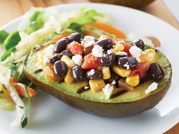 Corn & black beans, Stuffed Avocados