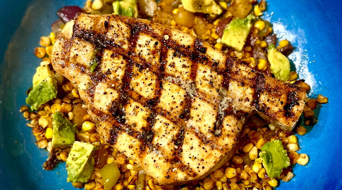 Grilled Swordfish with Hatch Chile Salsa
