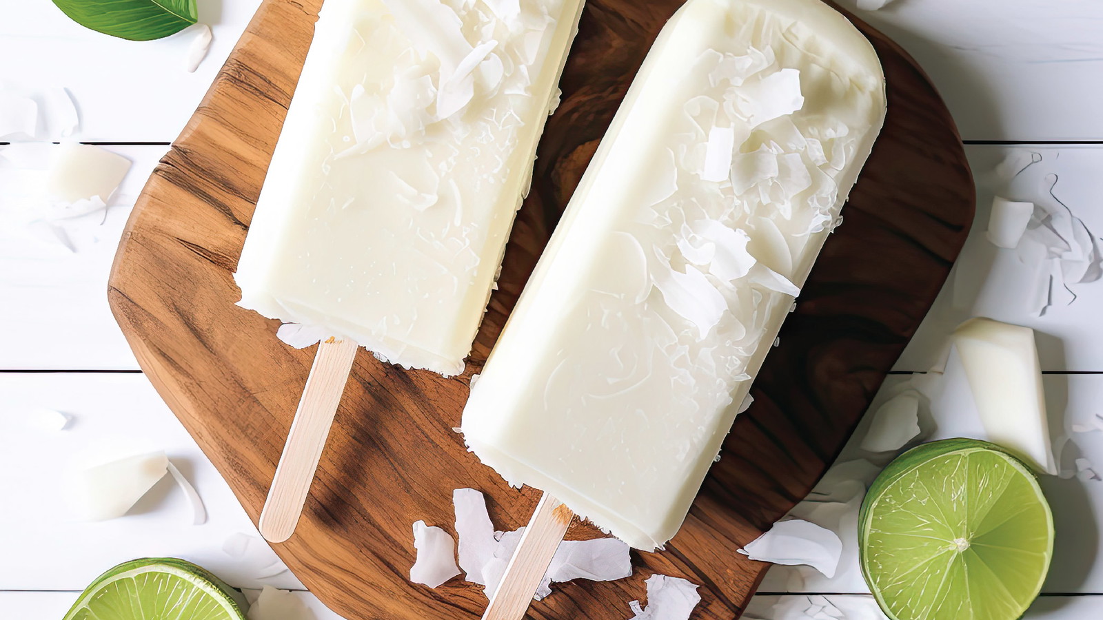 Image of Lime and Coconut Ice Blocks