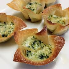 Cheese Crab Spinach Cups