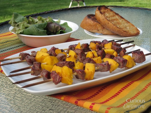 Beef and Mango Skewers