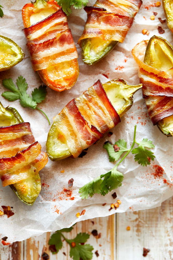 Bacon- Wrapped Jalapeno Poppers