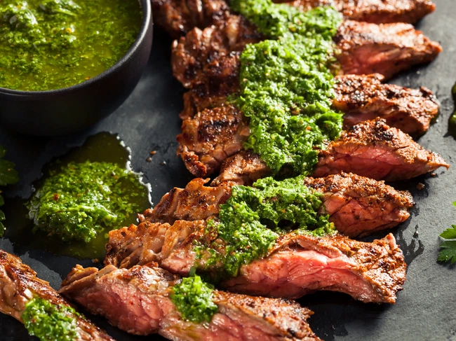 Image of Grilled Marinated Skirt Steak with Chimichurri