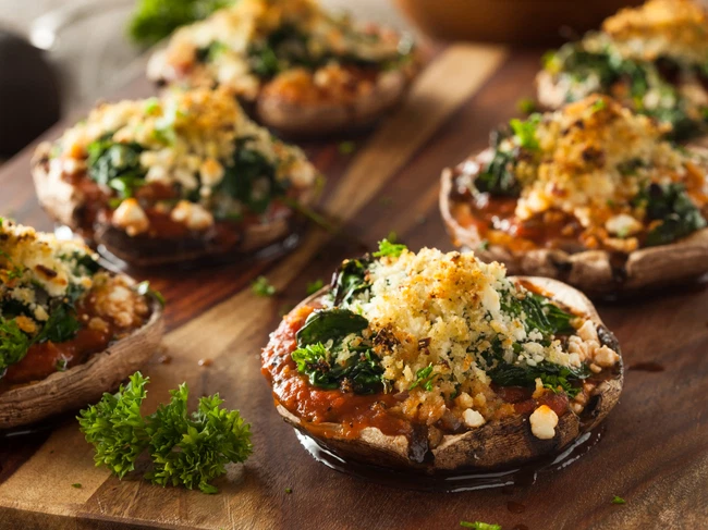 Image of Goat Cheese-Stuffed Mushrooms