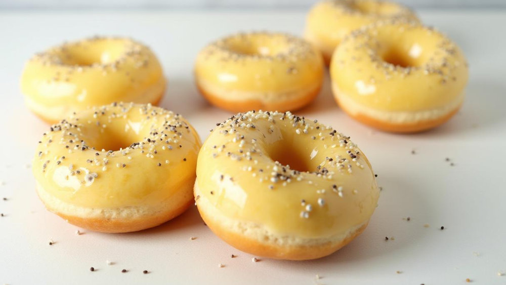 Image of Vegan Lemon Poppyseed Protein Donuts