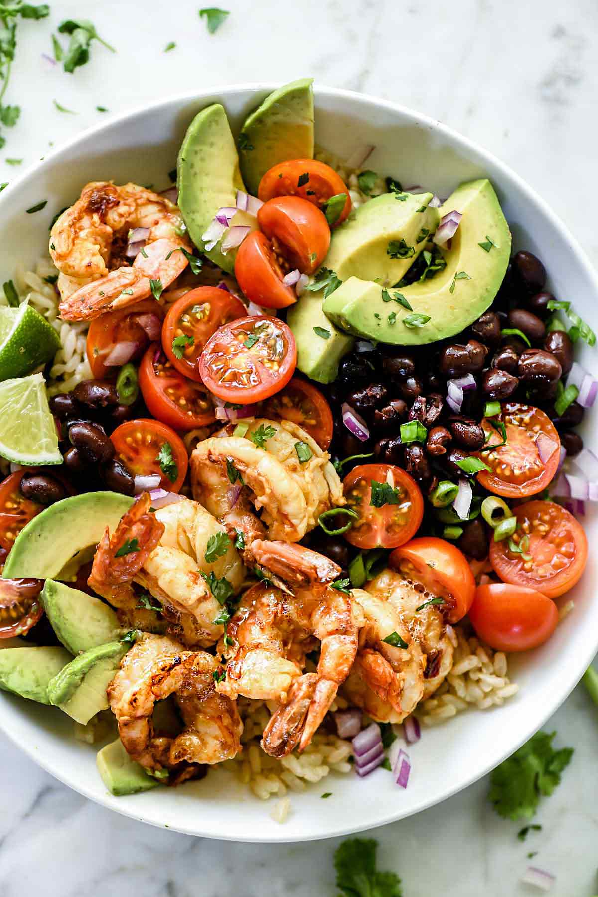 Chilli Lime Shrimp and Black Bean Bowls