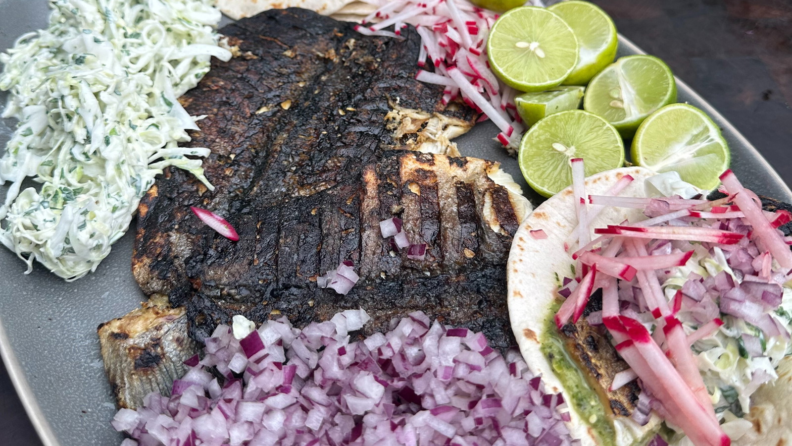 Image of Grilled Branzino Taco Platter