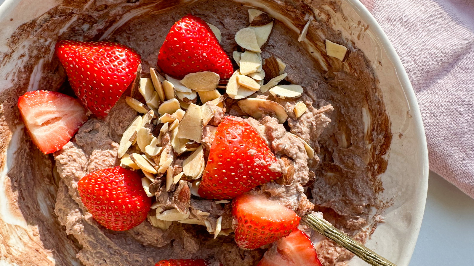 Image of Chocolate Covered Strawberry Yogurt Bowl