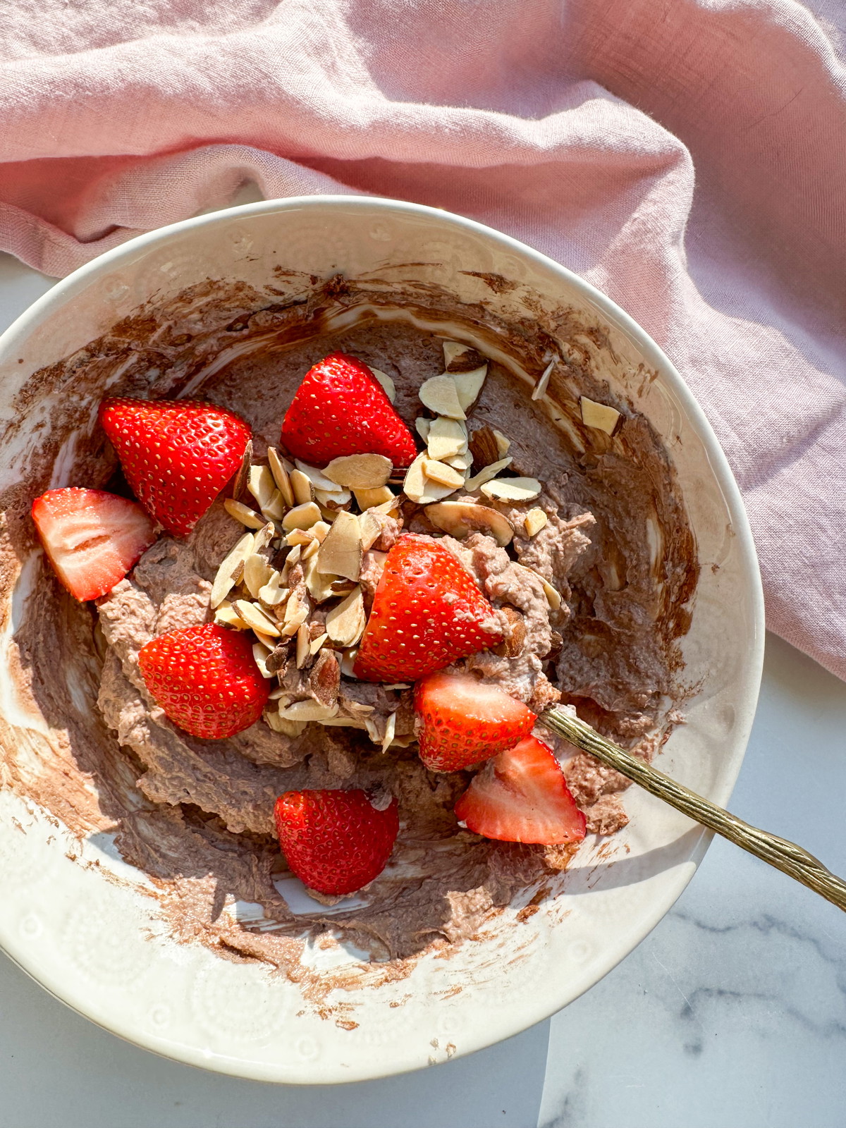Chocolate Covered Strawberry Yogurt Bowl