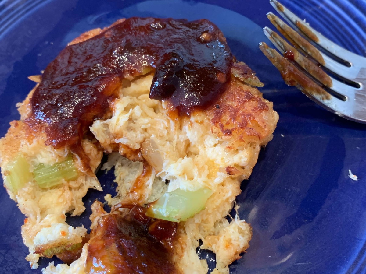 Crab Cakes with Sweet Red Devil sauce