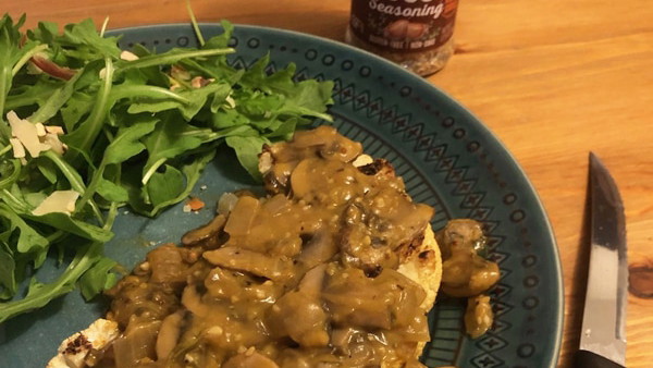 Image of Cauliflower Steaks with Mushroom Gravy