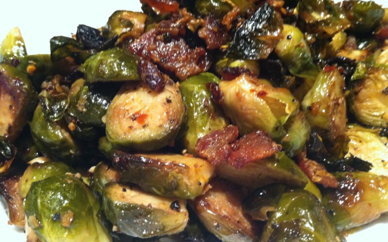 Roasted Brussel Sprouts with Bacon