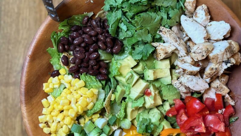 Image of Chicken Taco Salad with Avocado and Lime