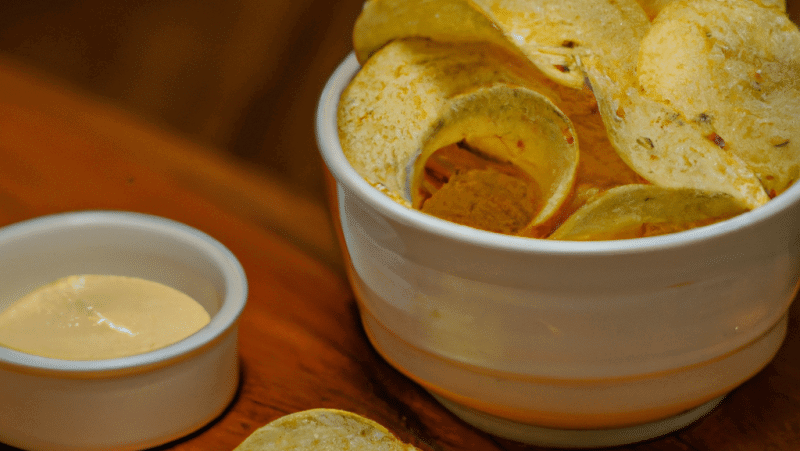 Image of Seasoned Potato Chips with Dipping sauce