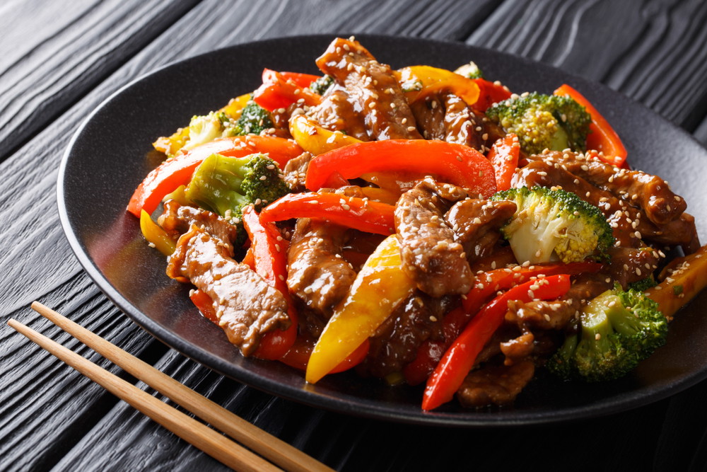 Air Fryer Beef, Broccoli and Bell Pepper