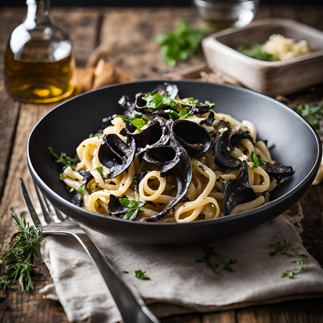 Image of Wild Black Trumpet Mushroom Pasta